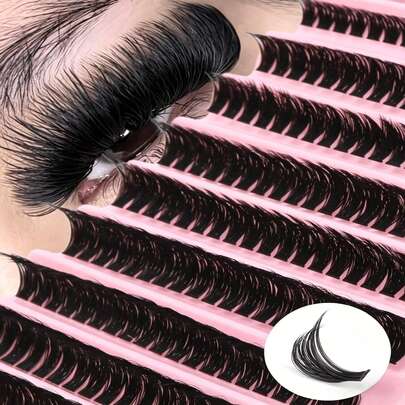 200PCS Beginner-Friendly C Curl Individual Lash Clusters, 10-16mm Mixed Length Lash Set, Vegan&Cruelty-Free, Reusable Waterproof Lashes Easy To Wear, Great For Daily&Party Glam&Events Holiday&Xmas&Thanksgiving Day Lash Clusters, Eyelash Clusters, Individual Eyelashes, Lashes, Fake Lashes