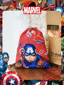 Marvel 1个漫威官方授权图案抽绳背包，运动健身包，大容量购物袋，轻便收纳袋，非常适合男孩/学生，是旅行、运动、海滩、度假、日常使用、郊游、购物、返校的理想之选。 - 彩色 - 查看 14