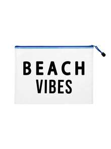 Tas Pantai Jala Tahan Air Berwarna-warni, Tas Kosmetik dengan Motif "Beach Vibes", Tema Pantai. Tas Kosmetik Transparan Kapasitas Besar, Tas Kosmetik dengan Resleting Nilon, Dapat Menyimpan Tabir Surya, Camilan, Bikini, dan Perlengkapan Pantai. Penyimpanan Musim Semi/Panas, Sempurna untuk Berenang dan Pantai, Perlengkapan Penting untuk Pelayaran, Hadiah Liburan Musim Panas - MultiWarna - View 19