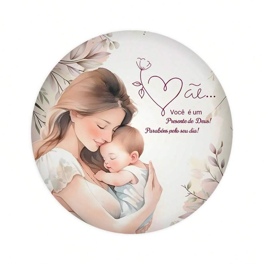 Easy-To-Use Decorative Cover Kit For Round Panels And Cylinders - Mother's Day Theme - ROUND PANEL 336 - View 1