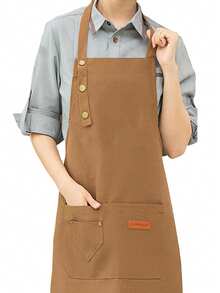 Adjustable Halter Apron For Catering, Minimalist Outdoor BBQ And Work Use - Multicolor - View 7