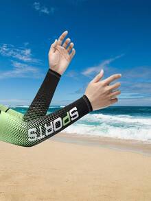 1 Pair Unisex Ice Silk UV Protection Arm Sleeves, Breathable & Washable, Suitable For Golf, Cycling, Running, Driving And Other Outdoor Sports, Multi-Color Mix, Essential For Summer Holidays - Multicolor - View 14