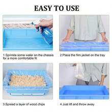 50pcs/Pack Disposable Pet Cage Litter Pad, Suitable For Small Pet Cages Including Rabbit, Bird, Hamster Cages And Litter Boxes, Cleaning Pad Liners - White - View 5