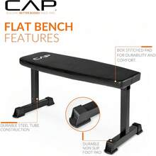 Cap Barbell Flat Weight Bench Color Series - 黑色 - 查看 3