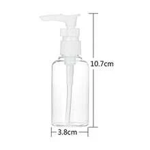 TecUnite 6 Pack Transparent Travel Bottles Pump Bottle Lotion Dispenser Bottle Set with Small Funnel for Flight Airport Holiday 50 ml - Blanco - Ver 3