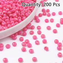 200 piezas de cuentas planas facetadas de colores variados, cuentas sueltas de acrílico para hacer joyas DIY como collares, pulseras, aretes y accesorios artesanales - Cuentas acrílicas para hacer tú mismo - Ver 20