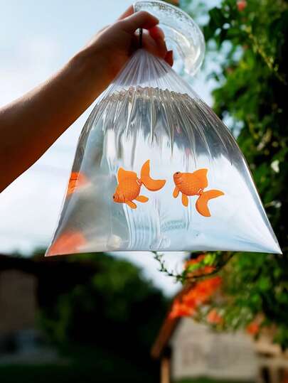 8pcs Realistic Floating Plastic Goldfish Aquarium Decorations, Lifelike Moving Orange Goldfish Decor, Durable PVC Simulated Fish To Create A Vivid Aquarium Atmosphere, 1/4/8pcs