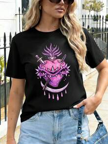 Women T-Shirts - Black - View 1