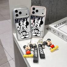 This Disney Mickey Mouse Pattern Lanyard Phone Case Features A Strong Magnetic Closure And Full Coverage Of Acrylic And TPU Material. It's Shockproof, Lightweight, And Suitable For IPhone17/16/11/13/15/15 Plus/15 Pro/15 Pro Max/12/14 Pro Max/11 Pro Max/12 Pro/12 Pro Max/13. It's A Popular Birthday Gift, Business Gift, Durable, Stain-Resistant, And Fingerprint-Resistant New Phone Case For Men And Women. It Also Includes A Mickey Mouse Phone Case And Mickey Mouse Doll Bracelet. Compatible With SamsungGalaxy S20, S21, S22, S23, And S24 Series. It's The Perfect Gift For Friends And Family. This Stylish Phone Case Is Fun, Lightweight, And Durable. IPhone17 Pro Max Phone Case, Minnie Phone Case. - 無色 - 查看 4