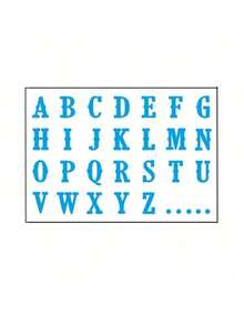 1pc Herbal Juice Temporary Tattoo, 26 English Alphabet Letters & Small Finger Tattoo Designs - Multicolor - View 6