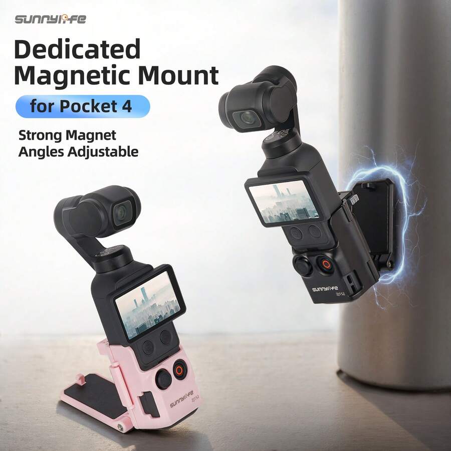 适用于 Osmo Pocket 4 的磁性支架,适用于 Osmo Pocket 4 的底座,带可调节角度的多功能桌面底座,适用于 Osmo Pocket 4 配件。特点:内置 6 个高强度磁铁,吸附力强,防止掉落。 - 查看 1