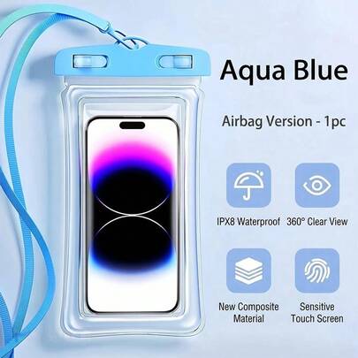Ốp điện thoại chống nước bơm hơi, Ốp điện thoại chống nước đa năng, Ốp điện thoại chống nước dạng bơm hơi, Ốp điện thoại chống nước dùng khi bơi lội và lặn, Túi điện thoại chống nước đi biển, Ốp điện thoại chống nước, Túi chống nước dùng khi chèo thuyền, lặn, bơi lội, Ốp điện thoại chống nước PVC đa năng, Vỏ bảo vệ chống nước dưới nước, Thích hợp cho bơi lội, chèo thuyền và các hoạt động dưới nước khác