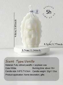 1/4 Paquet de bougies en cire de soja mignonne en forme de cœur avec Vierge Marie, disponible en blanc ivoire, bleu clair, pêche douce et lavande pâle. Décoration d'intérieur, cadeau de fête des mères à la mode, cadeau de remise des diplômes 2026 (pour elle), décoration de bureau, centre de table de mariage, bougie de prière catholique, bougie d'aromathérapie de méditation, décoration d'autel, baptême/confirmation, cadeau pour maman, petite amie, épouse - Vierge Marie mignonne en dessin animé - Voir 13