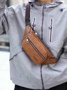 New Temperament Men's Crossbody Bag, Practical Waterproof Multi-Purpose Shoulder Bag, High Aesthetic Value, Lightweight Riding Waist Bag - Multicolor - View 1