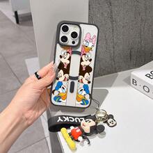 This Disney Mickey Mouse Pattern Lanyard Phone Case Features A Strong Magnetic Closure And Full Coverage Of Acrylic And TPU Material. It's Shockproof, Lightweight, And Suitable For IPhone17/16/11/13/15/15 Plus/15 Pro/15 Pro Max/12/14 Pro Max/11 Pro Max/12 Pro/12 Pro Max/13. It's A Popular Birthday Gift, Business Gift, Durable, Stain-Resistant, And Fingerprint-Resistant New Phone Case For Men And Women. It Also Includes A Mickey Mouse Phone Case And Mickey Mouse Doll Bracelet. Compatible With SamsungGalaxy S20, S21, S22, S23, And S24 Series. It's The Perfect Gift For Friends And Family. This Stylish Phone Case Is Fun, Lightweight, And Durable. IPhone17 Pro Max Phone Case, Minnie Phone Case. - Màu xanh lam - Xem 5