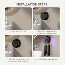 1pc Automatic UV Toothbrush Sanitizer, Wall-Mounted Toothbrush Holder With Auto Sterilization Function, 2 Toothbrush Slots With USB Fast Charging And Hot Air Drying, Bathroom Toothbrush Sterilizer, Bathroom Accessories, Bathroom Storage - Multicolor-rA966 - View 8