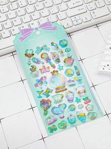 彩色 3D 環氧樹脂貼紙 - - 防水、可重複使用、可重新定位、自黏性、高品質樹脂 - 非常適合裝飾智慧型手機、手機殼、筆記型電腦、桌上型電腦、平板電腦、文具、筆記本、日記本、計畫表、剪貼簿、馬克杯、水瓶、冰箱、禮物包裝、DIY 裝飾 - 多色[款式/包裝隨機] - 查看 7