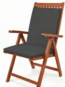 Garden, Balcony & Living Room Chair Cushion With Backrest - Dark Grey - View 2