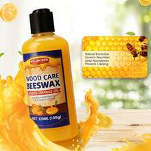 Professional Two-Component Natural Beeswax Wood Care And Repair Kit | Deeply Moisturizes To Prevent Dryness And Cracking | Suitable For Solid Wood Furniture, Floors, Countertops, Doors, And Windows | Removes Dullness And Scratches - 2 Bottles Of Floor Beeswax + 2 Towels - View 6