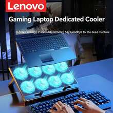 Lenovo Giá đỡ laptop ZJA8 sở hữu hệ thống làm mát sáu cấp độ mạnh mẽ giúp tản nhiệt toàn diện và ngăn ngừa tích tụ nhiệt! Hệ thống đèn LED RGB thời trang giúp giải quyết tình trạng quá nhiệt của laptop chơi game. - Xem 1