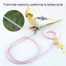 Adjustable Parrot Leash With Foot Ring, 70cm/140cm Anti-Escape Bird Harness Chest Strap, Lightweight Outdoor Flight Training Rope Suitable For Parrots, Cockatoos, Parakeets, Lovebirds, Small Pet Birds - View 5