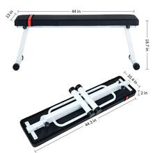 Techigher Flat Weight Bench, Foldable Workout Bench For Home Gym, Multifunctional Exercise Bench With Padded Cushion For Full Body Strength Training, Max Load Capacity 200KG - Black - View 7