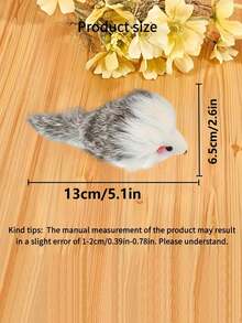 1 pieza/4 piezas Juguetes de peluche realistas para gatos con cascabeles, adecuados para provocar, entretener y morder a los gatos - Multicolor - Ver 4