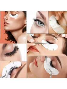 100 Pairs Flocked Eyelash Extension Patches, Eyelash Extension Tools, Eyelash Extension Pads, Lint-Free Eye Papers, Gentle & Non-Irritating, Suitable For All Eye Shapes, For Eyelash Extension - White - View 4