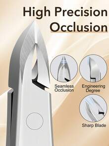 Bello Paratu 1pc Cuticle Nippers Nail Cuticle Cutter Stainless Steel Cuticle Trimmer With Sharp Blades Of Cuticle Clippers Manicure Tools Double Spring For Nail Care Tools - Silver - View 5