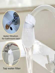Tub Faucet Filter Cotton - Prevents Splashing, Filters Tap Water, Well Water, Mountain Spring Water, Sand, Rust, Scale And Impurities. Universal Kitchen Filter Product For Thickening Water. Splash-Proof Water Filter. - A - View 3