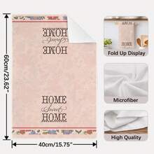 2pcs Floral Printed Microfiber Kitchen Towels, 40*60cm Watercolor Style Dish Cloths, Hand Towels, Kitchen & Home Decor, Housewarming Gift, Suitable For Kitchen And Bathroom, Great For Homemakers And Family Gatherings, High Cost-Performance Household Essential - Multicolor - View 4