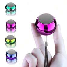 mini altavoz Bluetooth portátil, versión mini, fluorescente degradado, recargable por USB, con cordón - Verde - Ver 1