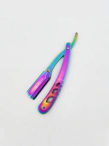 1pc Manual Shaving Tool - Vintage Razor, Shaving Knife, Face Shaver, Bald Head Shaver, Stainless Steel Beard Razor With Replaceable Blades - Multicolor - View 13