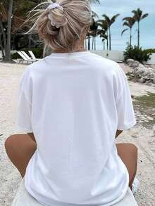 Women T-Shirts - [White] - View 2