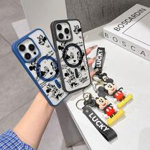 Este estuche para teléfono con patrón de Mickey Mouse de Disney cuenta con un cierre magnético resistente y una cobertura completa de material acrílico y TPU. Es a prueba de golpes, ligero y adecuado para iPhone17/16/11/13/15/15 Plus/15 Pro/15 Pro Max/12/14 Pro Max/11 Pro Max/12 Pro/12 Pro Max/13. Es un regalo de cumpleaños popular, un regalo de negocios, duradero, resistente a las manchas y a las huellas dactilares. Nuevo estuche para teléfono para hombres y mujeres. También incluye un estuche para teléfono de Mickey Mouse y una pulsera de muñeco de Mickey Mouse. Compatible con la serie Galaxy S20, S21, S22, S23 y S24. Es el regalo perfecto para amigos y familiares. Este elegante estuche para teléfono es divertido, ligero y duradero. Estuche para iPhone17 Pro Max, estuche para Minnie. - transparente - Ver 4
