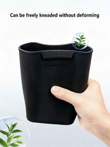 1pc Black Car Door Trash Can, Car Interior Storage Bin, Auto Accessories - Garbage Can - View 6