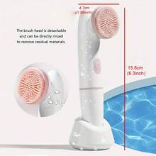 Waterproof Electric Silicone Facial Cleansing Brush, Face Pore Cleaner Washing Device For Home Use - 多色 - 查看 7