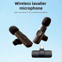 Wireless Lavalier Microphone For IPhone 17/16/15, Android, Smartphones, Laptops, 360° Sound Pickup, Smart Noise Cancellation, Type-C Plug & Play, Suitable For Vlog, Meeting, Learning, Short Video Recording, Live Streaming, Singing, Video Conference, Gaming, Interview - Black - View 12