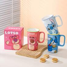 Taza de cerámica con asa de Mickey Mouse de Disney, apta para el hogar y la oficina, para beber agua, leche, café, jugo, regalo de cumpleaños para fans de Disney, capacidad 500ML/17.91OZ - Multicolor - Ver 3