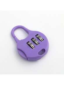 1Pc Mini Heavy Duty Padlock, Combination & Key Lock, Portable Travel Lock, Random Color - A - View 9