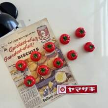 5pcs/10pcs/15pcs Cute Mini Tomato Fridge Magnets, 3D Resin Tomato Fridge Stickers, Suitable For Kitchen Decor, Office Desk Accessories, Dishwasher, Refrigerator, Home Decor, Girlfriend Gift, Boyfriend Gift, Room Decor - Tomato - View 8