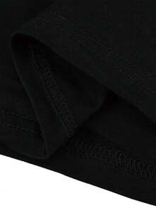 Camiseta con Estampado de Todos Estos Sabores, Manga Corta, Cuello Redondo, Estilo Casual para Verano y Primavera, Ropa de Mujer - Negro - Ver 3