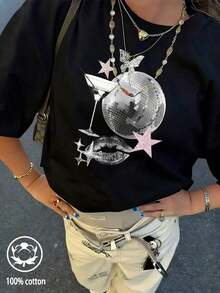 Women T-Shirts - Black - View 3