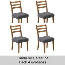 Pack Funda de Silla ajustable modelo KYOTO de VALENTIA HOME, Elástica, Desmontable y Lavable – Pack de 2, 4, 6. Variedad de colores. Perfectas para Comedor y Cocina - ANTRACITA - Ver 10