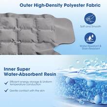 Hailicare Knee Ice Pc Wrap, Reusable Gel Ice Pc For Knee Cold Hot Compress, Self-Sealing Water Absorption - Grey - View 6