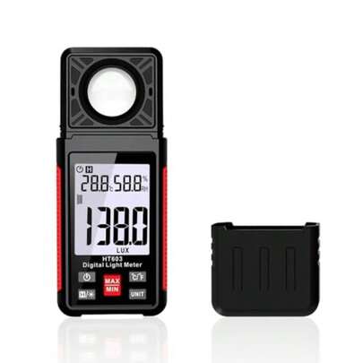 Light Lux Meter Illuminance Meter Range Up To 200000 Lux With Rotatable Detector Ambient Humidity Temperature Meter Foot Candle Luxmeter For Plant Grow Light Headlights Aquarium Photography