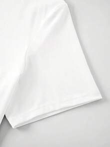 Fashionable Men's T-Shirt With Print - 白色 - 查看 5