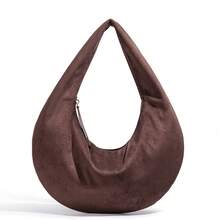 Fashionable Casual Women's Bag In A  Western Style, Spacious Tote Bag That Can Be Used As A Stylish Shoulder Or Underarm Bag, Practical Everyday Bag With A Classic Silhouette, Perfectly Suited For Urban Professional Life, Casual Leisure Outfits, And Modern Shopping Trips With A Western  Aesthetic. - Chocolate - View 5