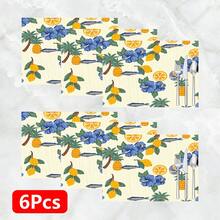 Bộ 1/4/6 tấm lót bàn ăn bằng vải lanh in họa tiết đơn giản, phù hợp cho bàn ăn, trang trí quanh năm, thảm trải bàn hiện đại có thể giặt được, trang trí phòng, lót ly, thảm ăn nhà bếp, trang trí tiệc trong nhà và ngoài trời, trang trí nhà cửa, quà tặng lý tưởng. - Nhiều màu - Xem 12