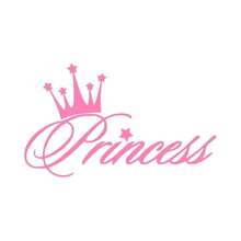 Princess Crown Pink Princess Text Removable Sticker, Residue-Free Self-Adhesive Decal Suitable For Car, Truck, Laptop And More - A - View 4